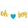 Pancarta para fiesta de baby shower, pancarta "Oh Baby", "Oh Boy" / "Niño o Niña", bandera para tirar