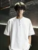 Camiseta de Manga Corta para Hombre, Marca de Moda, Corte Holgado, Mangas Tres Cuartos, Nuevo Estilo Verano 2026, Moda de Celebridad de Internet, Top Sencillo, Moderno