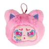 Llavero creativo de peluche con cabeza de animal para niñas, lindo muñeco de conejito de dibujos animados, colgante para bolso de pareja, pequeño regalo