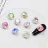 Diamante para Nail Art Dongzhou Autêntico 10mm Quadrado Gordo Fundo Pontiagudo Diamante para Joias DIY Acessórios Diamante de Vidro Colorido Revestido Brilhante Lote