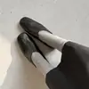 Novos Sapatos Rasos Slip-On Redondos de Couro Genuíno Estilo Nicho Retrô, Sapatos de Bruxa Vovó de Pele de Ovelha de Primeira Camada