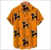2024 Transfronterizo Hombre Caliente Nuevo Camisa de Manga Corta Serie Vacaciones Hawái Estampado 3D Casual Top para Hombre