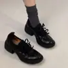 Diseño de piel con doble nudo de mariposa y tacón grueso, mocasines slip-on para mujer, adelgazantes y cómodos, para ir al trabajo