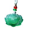 Calcedonia pequeño Loto al por mayor rosa Verde Blanco Rojo Amarillo Ágata tallado de loto accesorios de joyería especie de hielo colgante de calcedonia