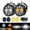 Holofote de Motocicleta 6 LEDs Padrão Europeu Luz Auxiliar de Motocicleta 4,5 polegadas Holofote de Motocicleta Estrobo
