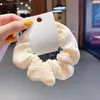 Scrunchie Fofo Estilo JK Acadêmico Coreano, Elástico de Cabelo para Meninas, Acessório de Cabelo