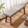 Banco de madera maciza banco de listones sala de estar moderna minimalista nórdico cambiador de zapatos mesa de comedor banco de tablero de madera al final de la cama banco largo taburete tela