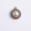 Nueva serie de accesorios pequeños de aleación estilo coreano inspirados en Chanel, accesorio para el cabello con colgante de corazón redondo, joyería DIY hecha a mano