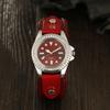 Correa Popular de Cuero Vacuno para Transmisión en Vivo de Douyin, Personalizado, Moderno, Reloj de Pulsera para Mujer con Incrustaciones de Diamantes, Versátil Reloj de Cuarzo para Estudiante