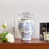 Nuevo Estilo Chino Medieval Azul y Blanco Porcelana Florero Arreglo Floral Adornos Gama Alta Nicho Retro Cerámica Florero Cerámica Florero