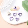 Atacado do Fabricante Nail Art Inclinada em Formato de Coração de Pêssego, Strass de Vidro de Cristal de Formato Especial, Strass em Formato de Coração, Strass para Capa de Celular, Unhas Aurora