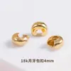 Cobre banhado a ouro 18k pulseira e colar DIY materiais de miçangas artesanais fecho em U fecho de ponta conta de posicionamento fecho acessórios