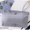 Ropa Interior Seamless de Seda Helada Transpirable para Mujer, Top de Tubo, Banda de Una Sola Línea, Camisola Antideslizante para Estudiantes, Espalda Hermosa para Mujer