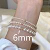 Pulsera de Plata de Ley S925 Perla Shijia Zhengyuan Moda Lujo Ligero Nicho Elegante Francés Pulsera de Perlas Imitación de Alta Gama