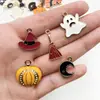 Halloween Transfronteiriço Amazon Liga de Zinco Gota de Óleo Chapéu de Abóbora Bruxa Pingente DIY Acessórios de Pingente Atacado