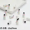 Novas Contas de Cerâmica Pintadas à Mão para o Natal Boneco de Neve Árvore de Natal Contas Soltas Material para Pulseira Colar DIY Acessórios de Miçangas