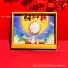 Nuevo Estilo Chino Flor Luna Buena Redonda Felicidad Perfección Soporte de Exhibición de Pasteles de Luna Festival de Mediados de Otoño Oro Puro Exhibición Actividad Regalo Disponible al por Mayor