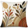 26 Fundas de Almohada de Primavera y Verano Hojas Sol Abstracto Lino Estampado Fundas de Cojín Amazon Suministros para el Hogar Transfronterizos Venta al por Mayor