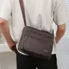 Bolso de Hombro Cruzado de Cuero para Hombre para Viajes de Negocios Casual Versátil Trabajo Bolso de Negocios para Hombres Bolso con Cremallera Multicapa Bolso de Celebridad de Internet Hombres