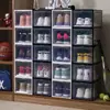 Caja de Zapatos Acrílica Simple, Caja de Almacenamiento de Plástico Engrosado, Plegable, a Prueba de Polvo, a Prueba de Humedad, Gabinete de Almacenamiento para Tenis de Color Sólido, Venta al por Mayor