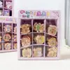 Clip de Plástico PP Láser Acrílico Cartoon Labubu Stitch para Cuaderno Multifuncional Clip Estudiante Almacenamiento Doble Cara