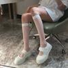 Calcetines Cub Explosivos de TikTok Celebridad de Internet JK Calcetines de Seda Negra Calcetines Cortos para Mujer Calcetines Largos Transpirables de Cintura Alta Tendencia