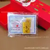 Pegatinas Doradas Personalizadas para Teléfono con Aleación de Oro 999, con Diseño de Calabaza para Atraer Riqueza y Prosperidad, con Adhesivo en la Parte Trasera