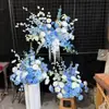 Nova vitrine de flores para cerimônia de entrega de carros da loja 4S, decoração de salão de banquetes de casamento, montagem de cena e adereços para fotos