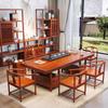Mesa de Chá de Madeira Maciça Grande Ébano Mesa de Café Kung Fu Simples Moderna Mesa de Chá Zen Chinesa Nova Conjunto de Mesa e Cadeiras