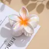 Grampo de Tubarão Frangipani Novo Estilo Transfronteiriço 8cm na Parte de Trás da Cabeça Meio Preso Feminino Elegante Versátil Acessórios de Cabelo para Mulheres