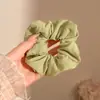 Pañuelo Cuadrado con Lunares Crema y Lazo, Goma para el Cabello para Mujer, Cuerda para el Cabello Versátil Estilo Bosque de Alta Gama, Banda de Goma Duradera, Diadema de Intestino Grueso