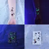 Adesivo de Tatuagem Infantil Cartoon Luminoso Exploração Espacial Star Trek Adesivo Fofo de Fantasia Cartoon