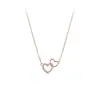 Collar en Forma de Corazón para Mujer, Diseño Coreano, Joyería Simple de Amor, Accesorios de Nicho de Lujo Ligero al por Mayor