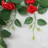Flor de Rosa Artificial en Forma de Enredadera Decoración de Pared para Sala de Estar Planta de Pared Colgante Enredadera de Flores Artificiales Enredadera de Plástico Planta Araña