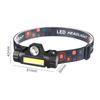 Linterna frontal magnética transfronteriza luz de trabajo COB fuente de luz dual brillo atenuación continua USB linterna frontal para pesca nocturna iluminación exterior
