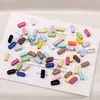Cuentas de Letras de Aleación Coloridas Pintadas en Spray, Cuentas Sueltas, Cadena para Teléfono Móvil Hecha a Mano DIY, Llavero, Accesorios para Funda de Teléfono Móvil