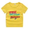 2023 nueva ropa infantil, camiseta de manga corta de verano para niños, camisa de algodón para niños y niñas, camiseta de media manga para bebés, top para niños