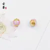 Cloisonné con Cuentas, Cuentas Sueltas de Loto Azul Quemado, Cuentas Espaciadoras de Esmalte, Cuentas para Pulseras DIY de Goteo de Aceite, Accesorios de Joyería Estilo Antiguo