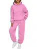 Amazon Europeo y Americano Otoño e Invierno Traje Deportivo Casual de Dos Piezas para Mujer con Sudadera con Capucha y Pantalones Sueltos Listo para la Venta