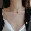 Colar Gargantilha Minimalista para Mulheres, Choker em Aço Titânio com Pingentes Redondos, Acessório Versátil