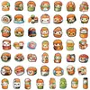 50 Adesivos de Grafite de Sushi para Carro Celular Copo de Água Mala Adesivos Decorativos Adesivos para Caderno Manual à Prova d'Água