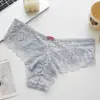 Ropa Interior para Mujer Sexy de Cintura Media Venta Caliente Transfronteriza Encaje Lazo Correa Cruzada Bragas para Mujer Europeas y Americanas