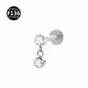 Nuevo pendiente de labio con colgante marquise de aleación de titanio F136, pendiente para la oreja alta, joyería de piercing punk estilo INS, pendiente Snug