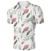Camisa Polo Estampada para Hombre con Cuello Camisero, Camiseta Holgada, Top de Manga Corta para Hombre, Tienda Independiente de Aliexpress Estilo Europeo y Americano Transfronteriza