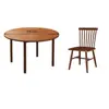Juego de Mesa y Sillas de Comedor de Madera Maciza Estilo Medieval, Mesa Cuadrada Convertible en Redonda, Mesa de Comedor para el Hogar en Apartamentos Pequeños, Mesa de Comedor Plegable Nueva