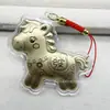 Chaveiro Fique Rico Logo, Pingente de Corrente de Celular Cavalo Dourado, Brinde Promocional, Pequeno Acessório Cavalo do Zodíaco, Atacado de Fábrica