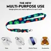 Lanyard floral de poliéster para transferencia térmica mariposa aleación de zinc hebilla de liberación fácil impresión fácil portatarjeta de identificación