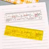 Regla de estudiante con fórmula matemática, regla geométrica de dibujo multifuncional transparente de 10 cm, una herramienta de aprendizaje para estudiantes