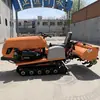 Tractor agrícola diésel para gestión de fincas, tractor de orugas de 35 caballos de fuerza, microcultivador de orugas, zanjadora multifuncional