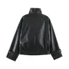 Chaqueta de Motocicleta para Mujer Estilo Europeo y Americano Transfronterizo 2026 Nueva Moda Elegante Efecto Piel 4341803